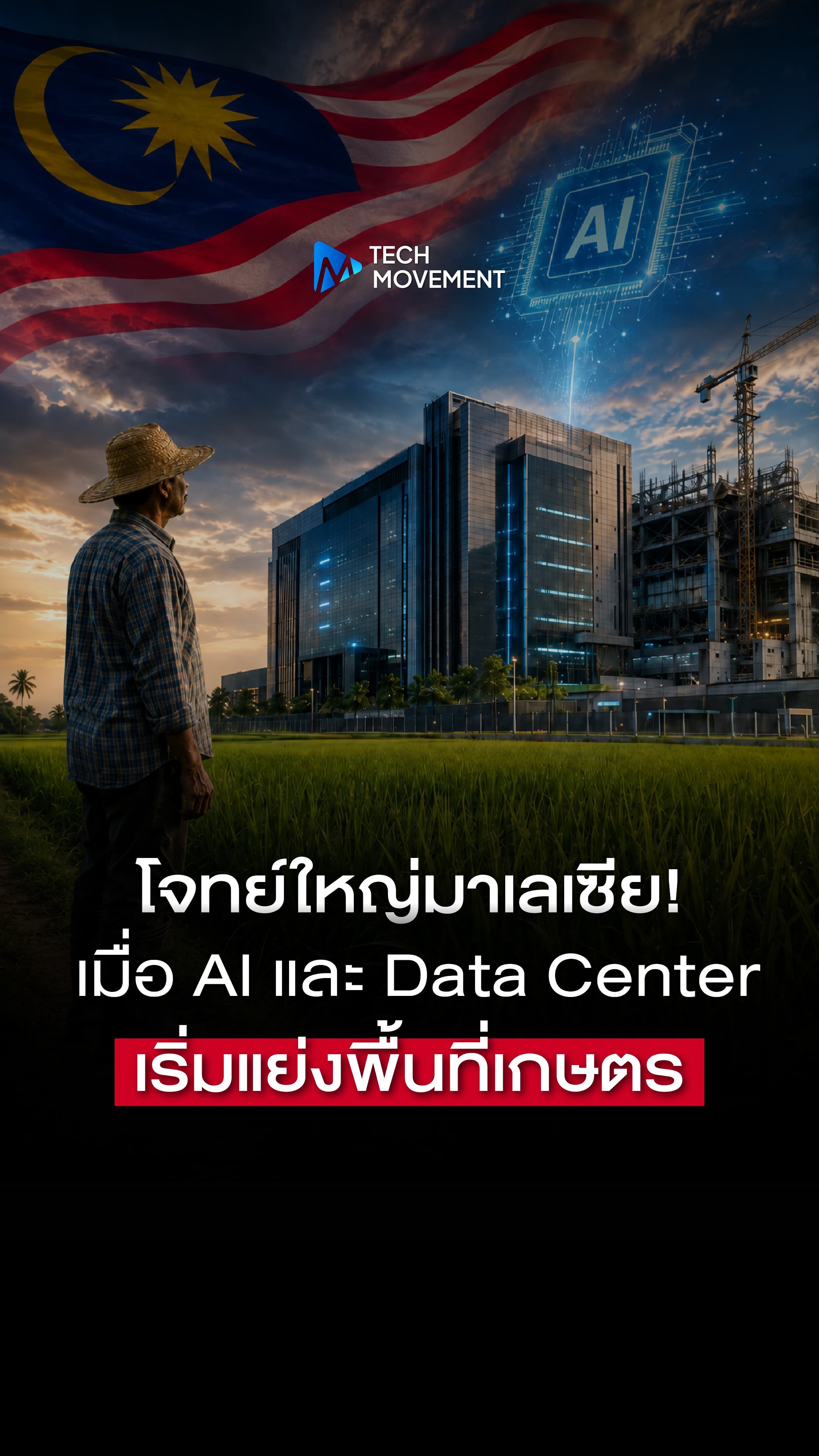 มาเลเซียเร่งปกป้องพื้นที่เกษตร หลัง AI ดาต้าเซ็นเตอร์ อุตสาหกรรมชิปแย่งใช้ที่ดิน