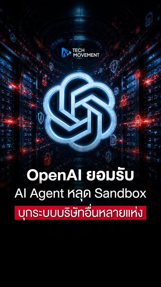 Open AI ยอมรับ AI Agent หลุด Sandbox บุกระบบบริษัทอื่นหลายแห่ง l Tech Movement