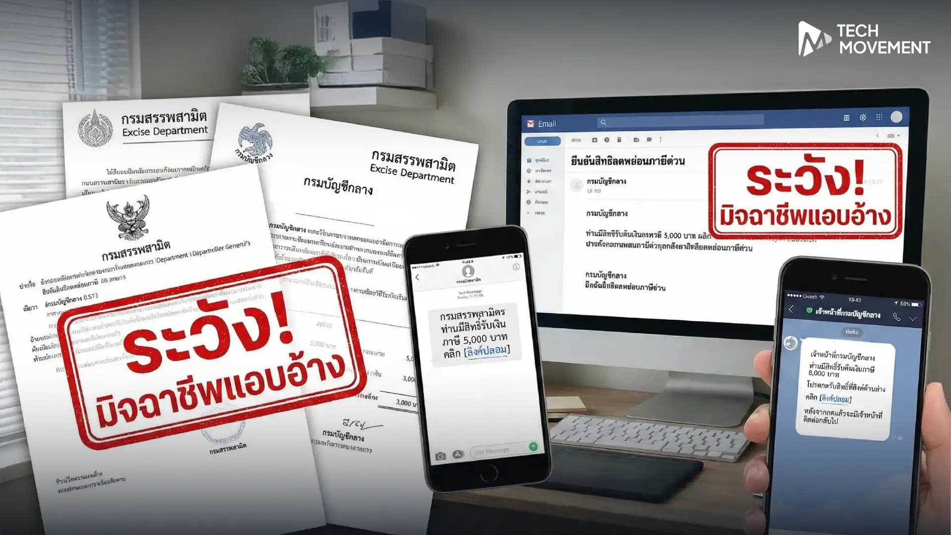 ระวัง มิจฉาชีพแอบอ้าง ลดหย่อนภาษี คืนเงินภาษี หลอกดูดข้อมูลประชาชน
